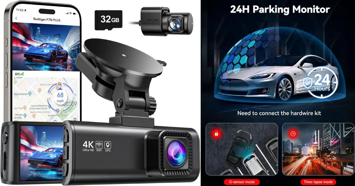 REDTIGER Dash Cam Front and Rear (F7NP): The Ultimate 4K Dash Camera for Cars